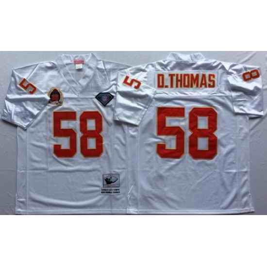 Mitchell And Ness Chiefs #58 derrick thomas white Throwback Stitched NFL Jersey
